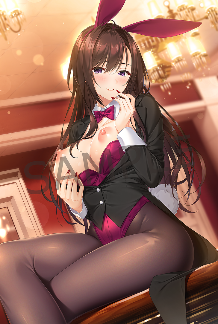 綾瀬はづき先生描き下ろし「バニー姿の秋奈」<br>B2Wスエードタペストリー